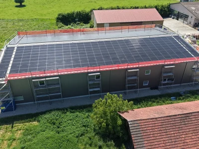 Solar panel on a warehouse in Missy, Vaud