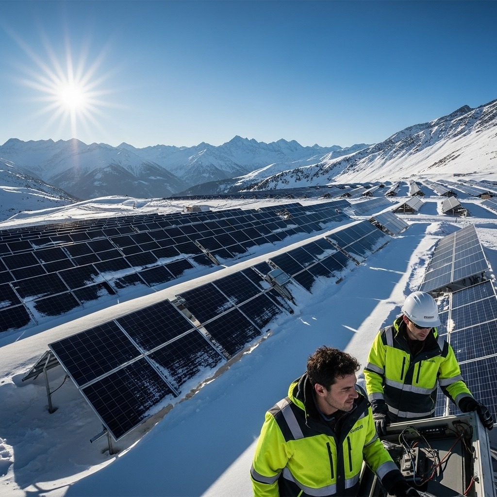 Alpine Solaranlage im Kanton Bern